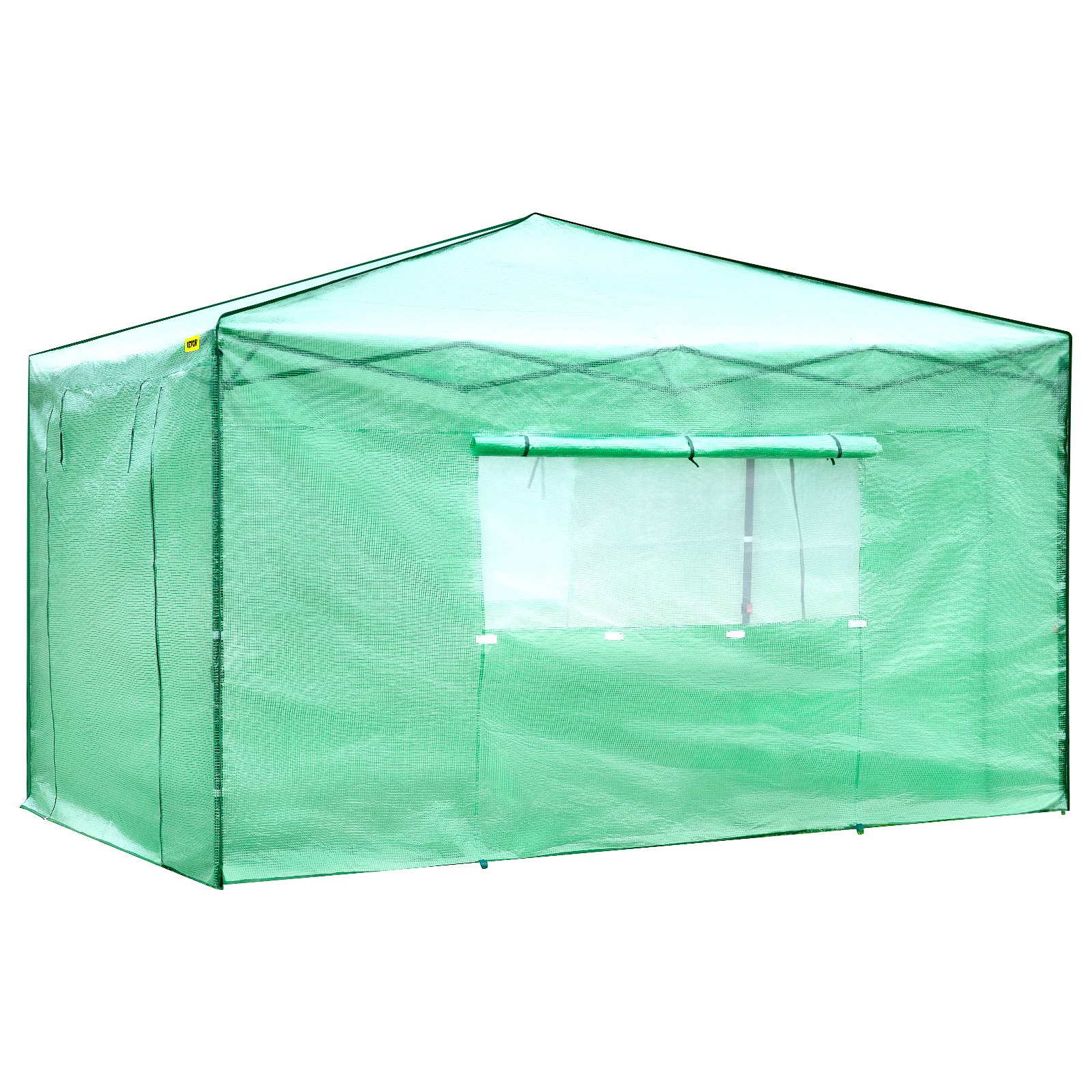 V952-ZDBXSHYW-128814R5V0-202507141511-10 VEVOR 12'x 8'x 8' Pop-Up Greenhouse, Set Up in Minutes, Portable Greenhouse with Doors & Windows. High Strength PE Cover & Powder-Coated Steel Construction - Image 11
