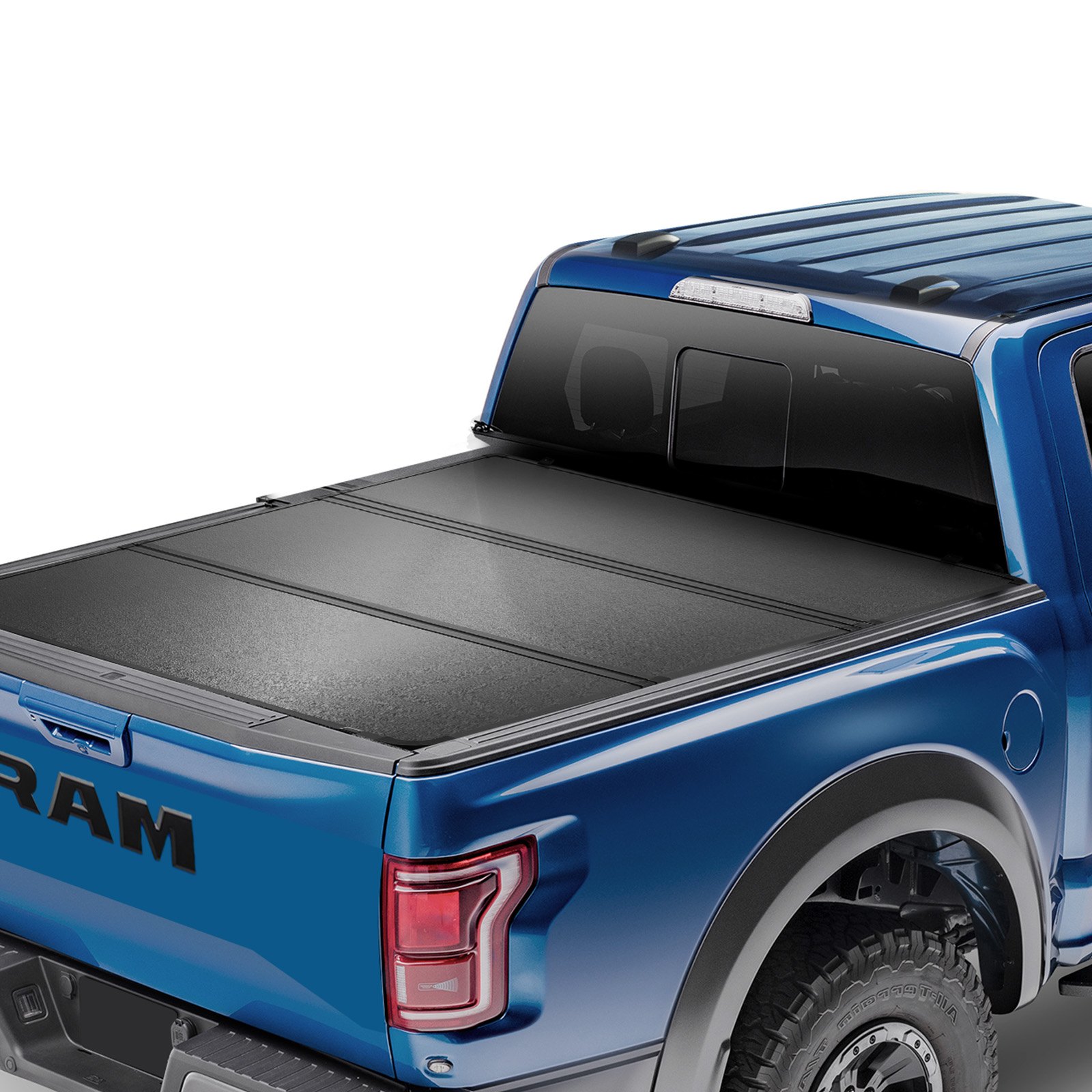 V952-ZDSKCHBXGZDSW95I8V9-202508011210-00 VEVOR Tri-Fold Truck Bed Tonneau Cover, Compatible with 2015-2024 Ford F-150, 2004 mm Bed, Only Fit 2004 x 1656 mm Inside Bed, 181.4 kg Load Capacity with Built-in LED Light, Quick Folding, Black - Image 1