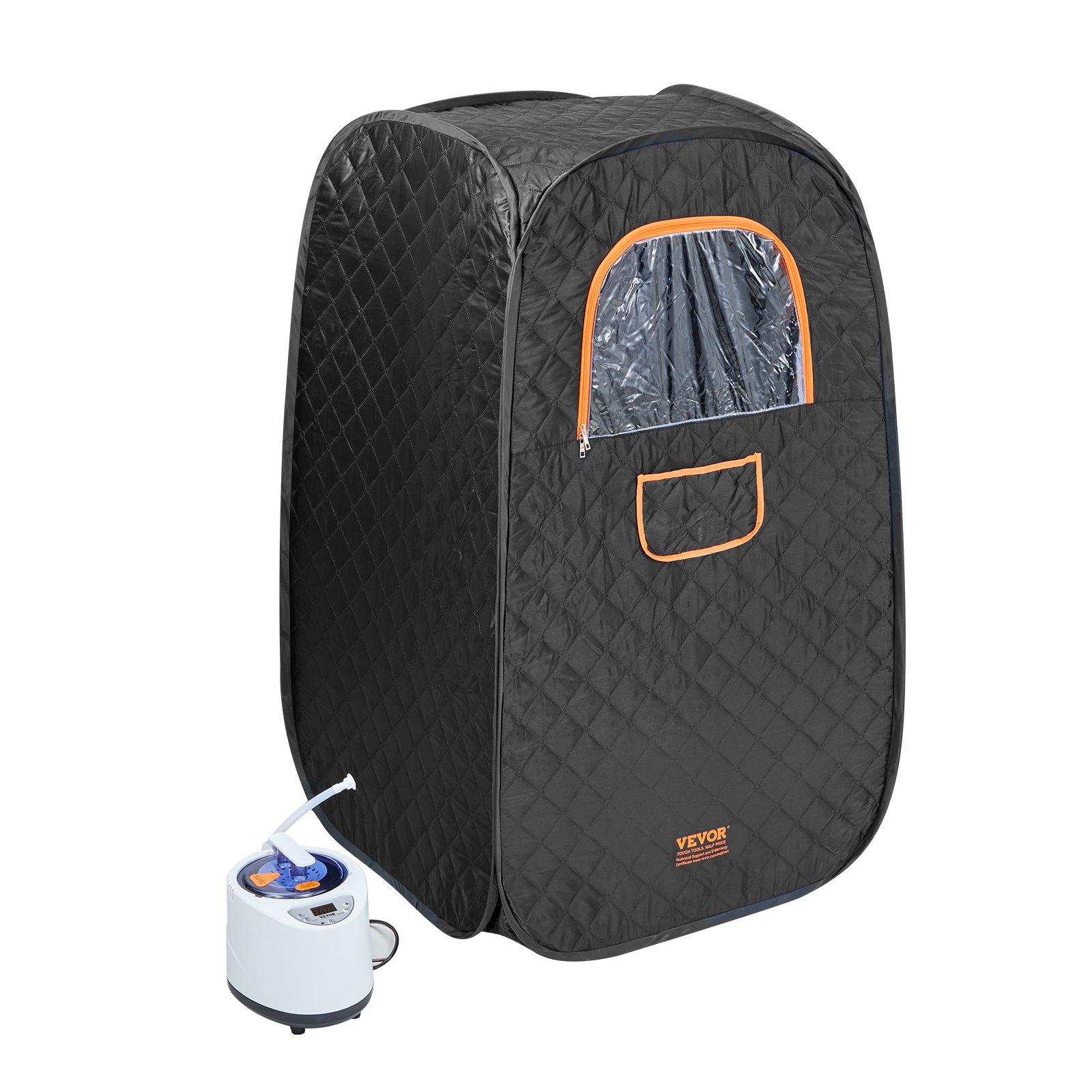 V952-ZQBXSSNJCS10GT3XTV3-202507141521-00 VEVOR 1000W Personal Steam Sauna Tent Loss Weight Detox Therapy Spa Compact, 800 x 800 x 1330 mm - Image 1