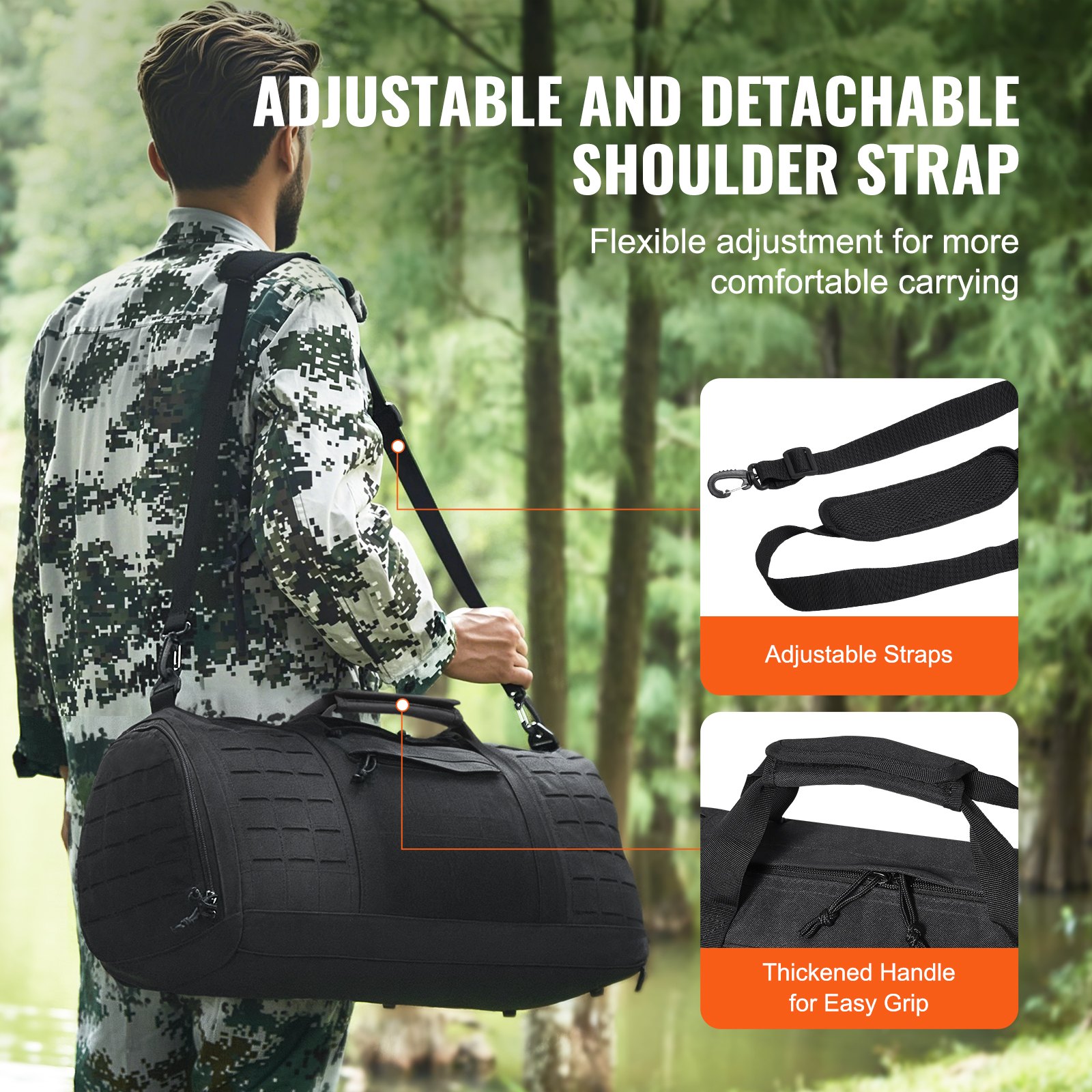 V952-ZSXLDHS45L00R8KMZV0-202507141617-05 VEVOR Tactical Duffle Bag 45L Gym Bag Duffle Molle Design & Shoe Compartment - Image 6