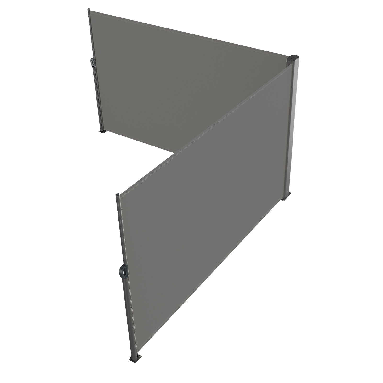 V952-ZYPF160X600CMGY01V0-202507141648-10 VEVOR Retractable Side Awning, 160X600cm Aluminum Outdoor Privacy Screen, 280g Polyester Water-proof Retractable Patio Screen, UV 30+ Room Divider Wind Screen for Patio, Backyard, Balcony, Gray - Image 11