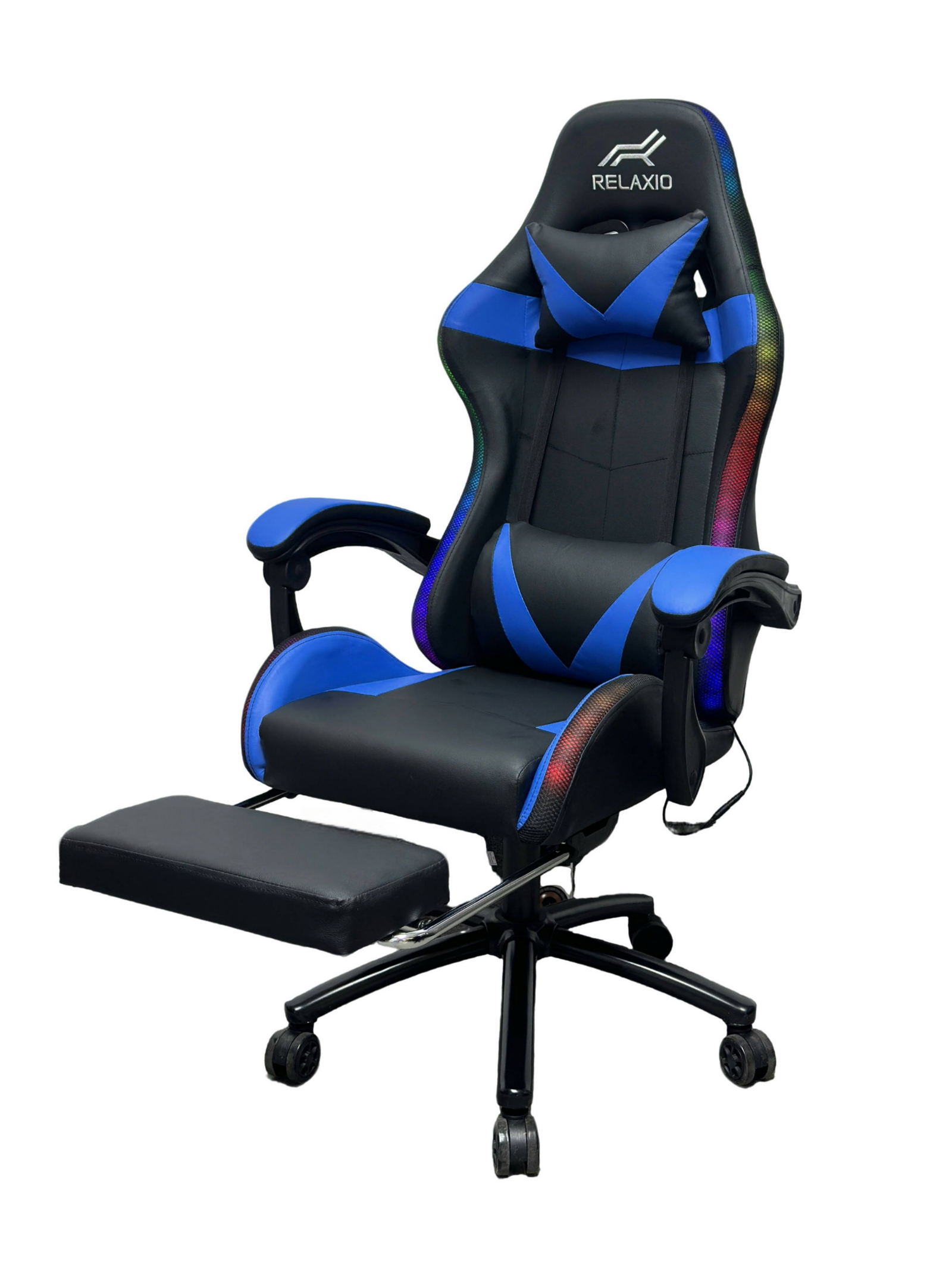 V957-GMCHLED001BK-202508201115-06 Gaming Chair With Headrest and Foot Rest LED Light - Black - Image 3
