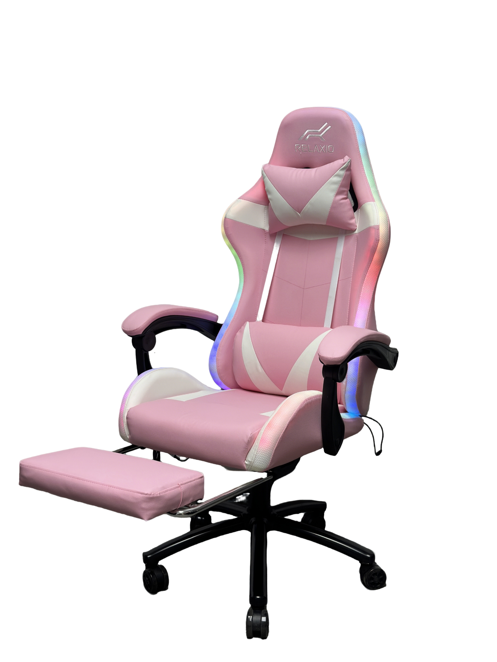 V957-GMCHLED001BK-202508201115-07 Gaming Chair With Headrest and Foot Rest LED Light - Black - Image 5