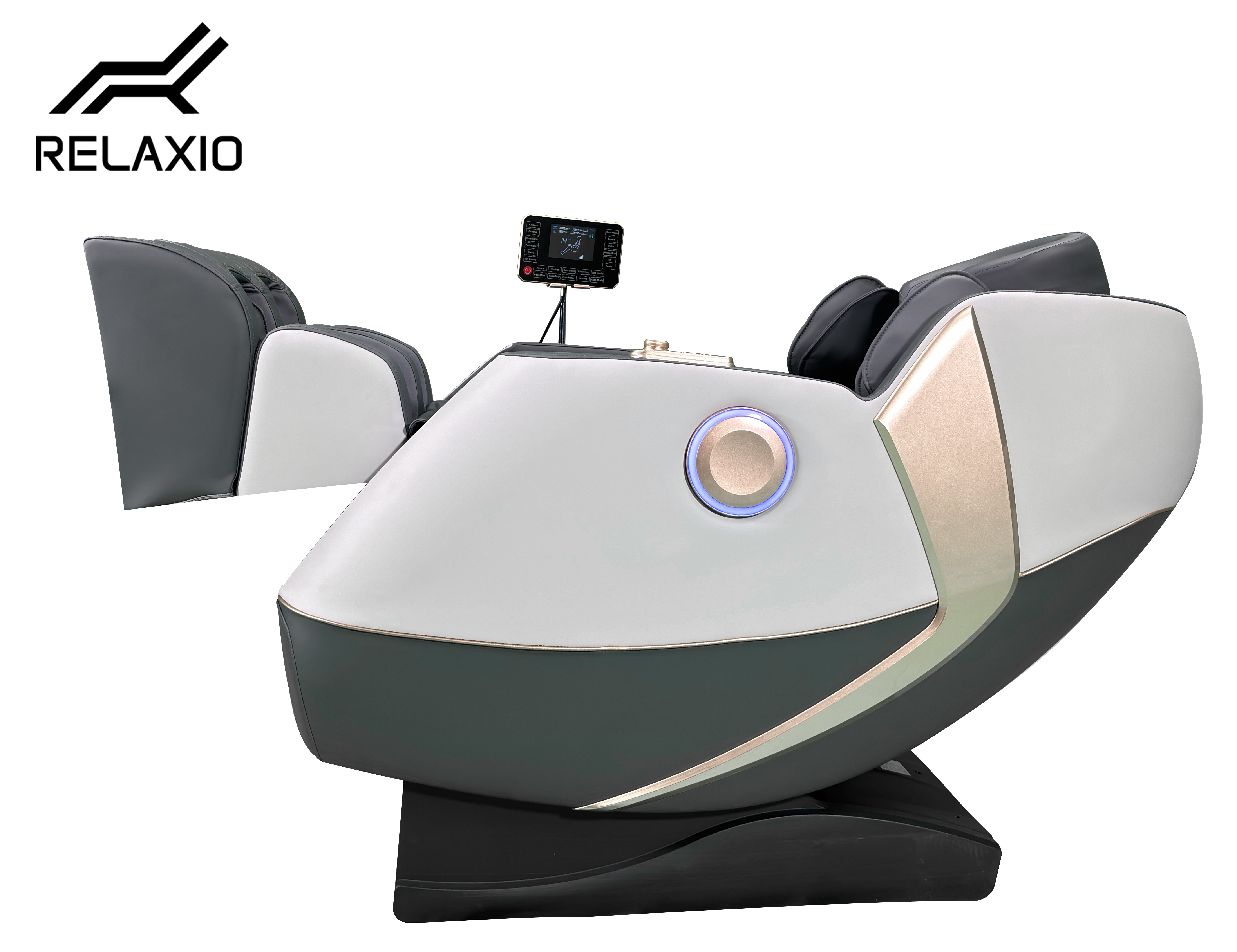 V957-SDHISN3562S-1-202508201310-02 Recliner Full Body Zero Gravity Massage Chair - Gray - Image 3