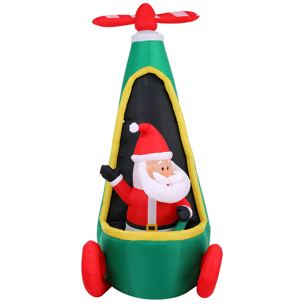 XMAS-INF-SAN-HELI-8FT-202508132012-02 Jingle Jollys Christmas Inflatable Santa in Helicopter 2.55M Height LED Illuminated Decorations - Image 3