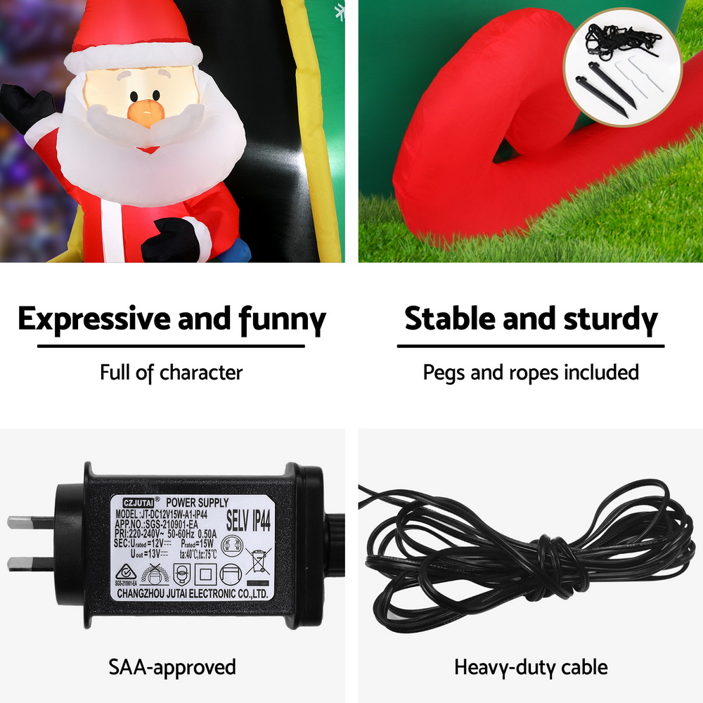 XMAS-INF-SAN-HELI-8FT-202508132012-05 Jingle Jollys Christmas Inflatable Santa in Helicopter 2.55M Height LED Illuminated Decorations - Image 6