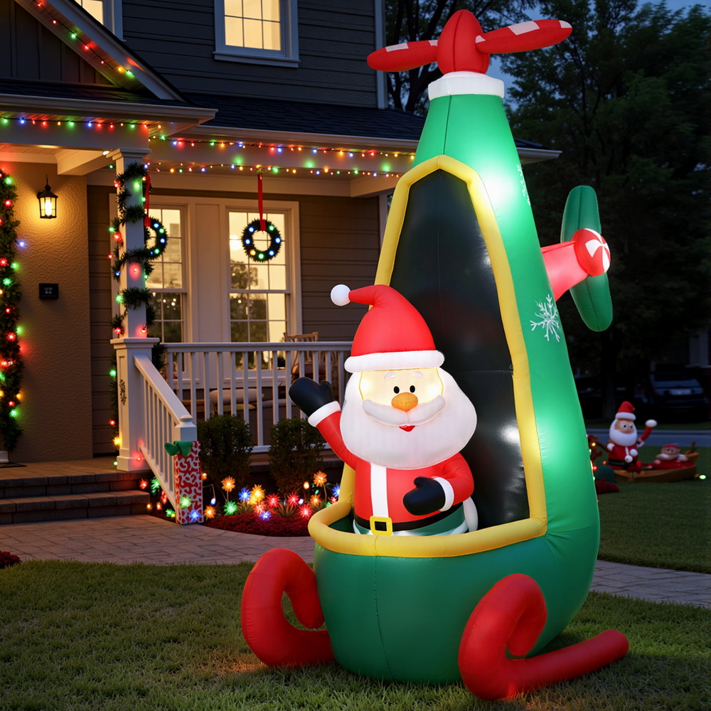 XMAS-INF-SAN-HELI-8FT-202508132012-06 Jingle Jollys Christmas Inflatable Santa in Helicopter 2.55M Height LED Illuminated Decorations - Image 7