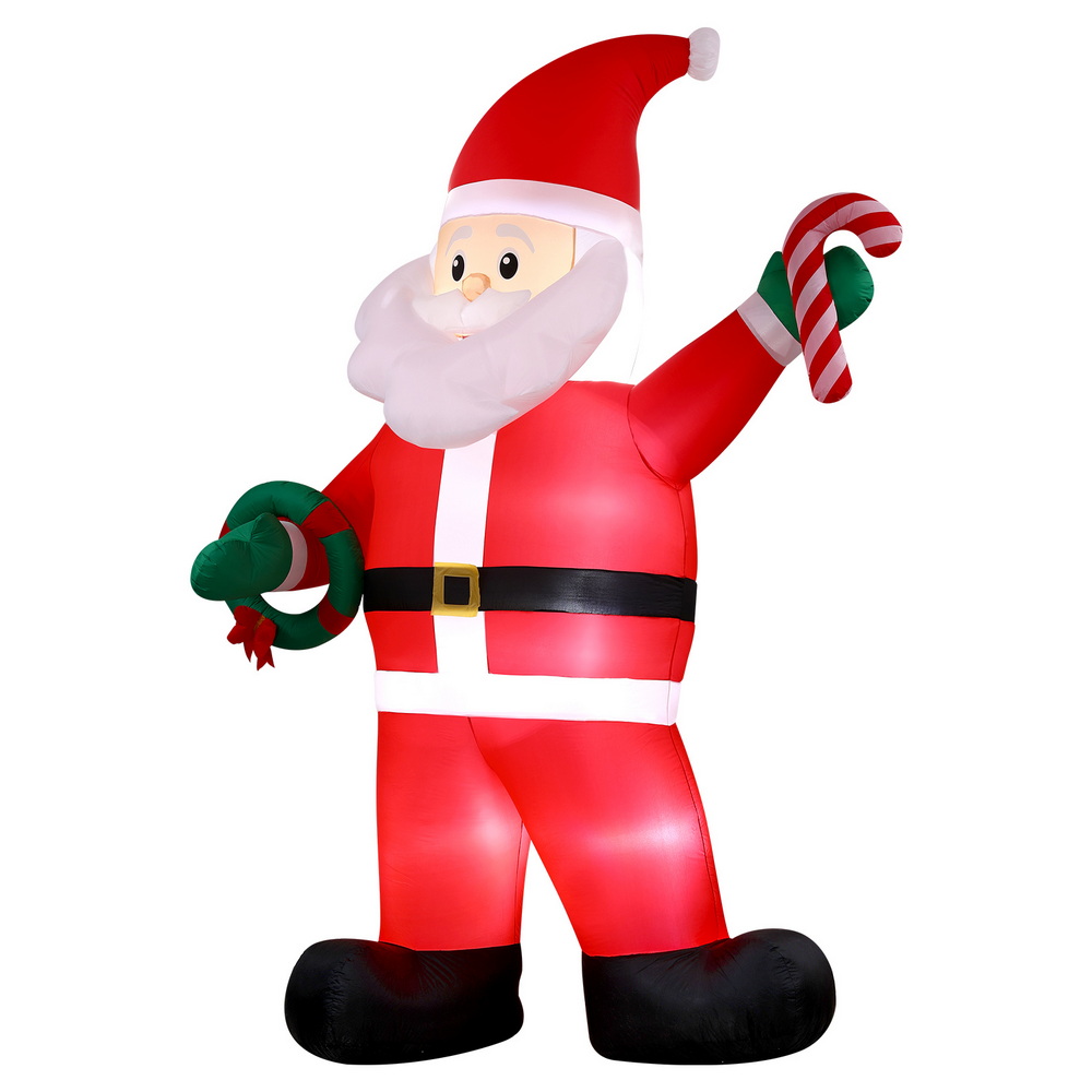 XMAS-INF-SANTA-12FT-202508132012-02 Jingle Jollys Christmas Inflatable Giant Santa 3.8M Height LED Illuminated Decorations - Image 3