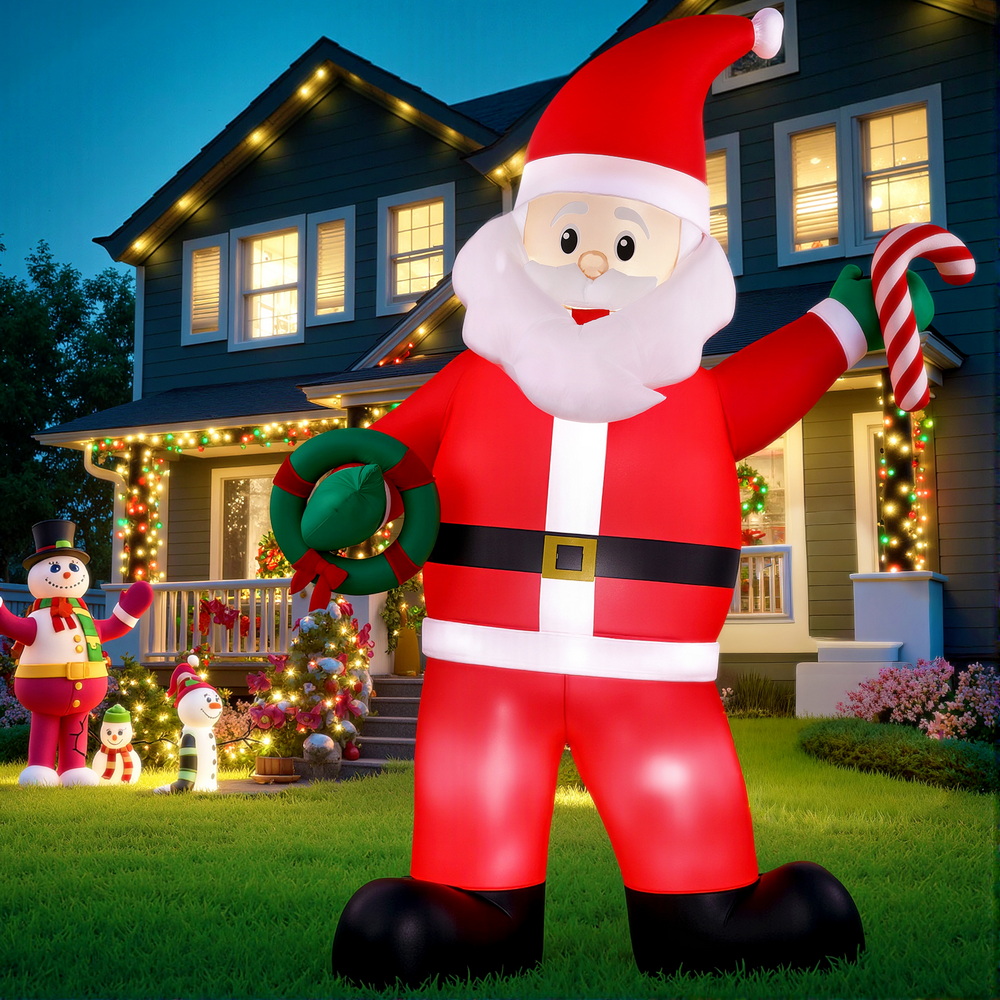 XMAS-INF-SANTA-12FT-202508132012-06 Jingle Jollys Christmas Inflatable Giant Santa 3.8M Height LED Illuminated Decorations - Image 7
