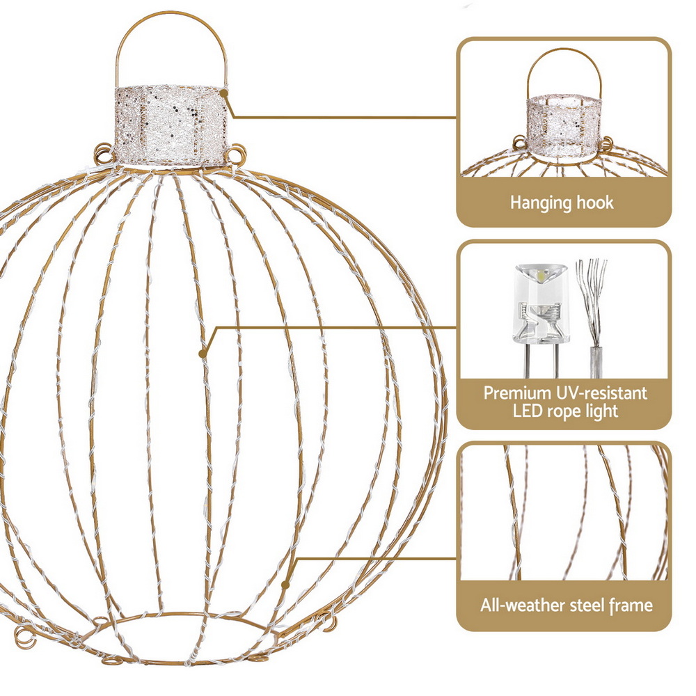 XMAS-MOT-BALL01-WARM-202508132012-05 Jingle Jollys Christmas Lights 320 LED Fairy Light 3pcs Ball Decorations Set - Image 6